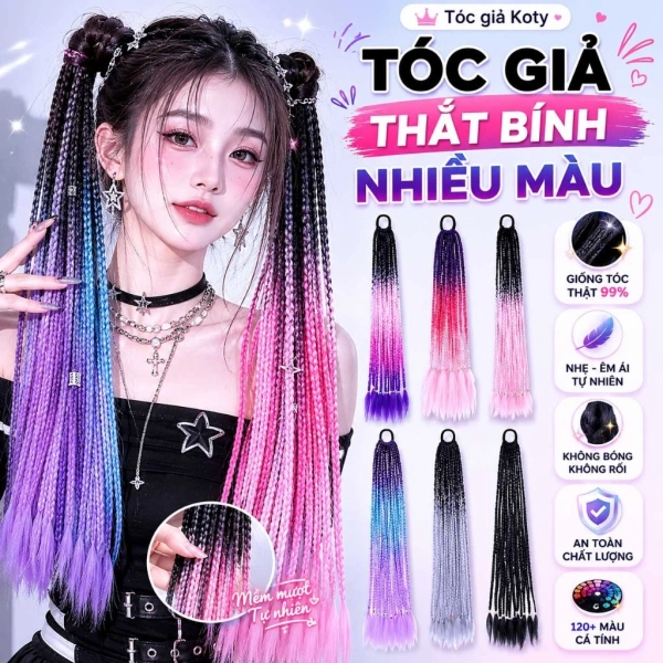 Khi tóc giả thắt bính nhiều màu không giữ độ bền suốt ngày: những gì bạn chưa biết until trước khi mua.