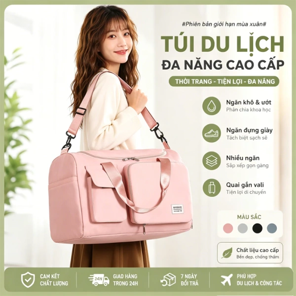Khi túi du lịch lớn tách riêng ướt và khô, chuyến công tác ngắn ngày bất ngờ trở nên suôn sẻ hơn