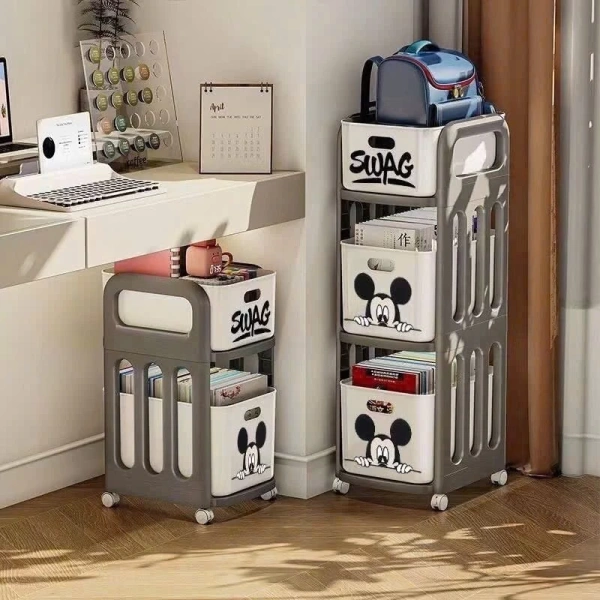 Không còn lo lạc đồ trong góc tối khi sử dụng kệ đa năng hình Mickey 2‑3 tầng