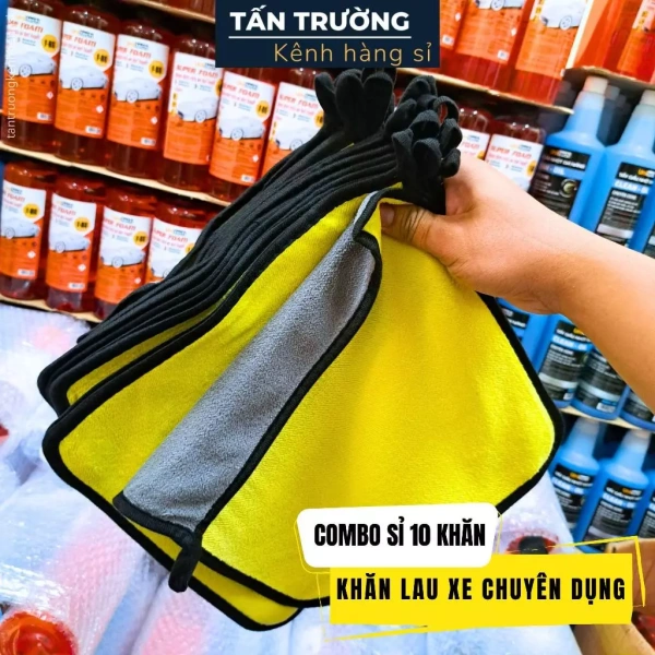 Không ngờ khăn lau xe microfibre thấm nhanh lại để lại vệt nếu không vắt đúng cách