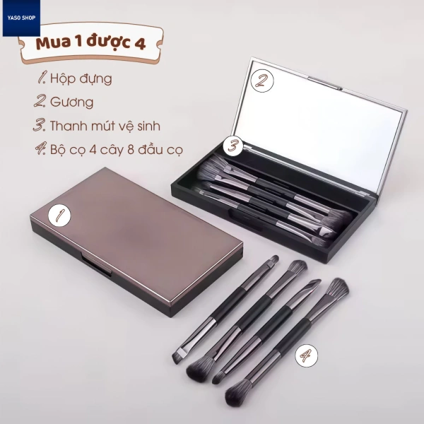 Không ngờ việc chọn cọ trang điểm hai đầu kèm gương lại quyết định độ bám phấn tự nhiên suốt ngày
