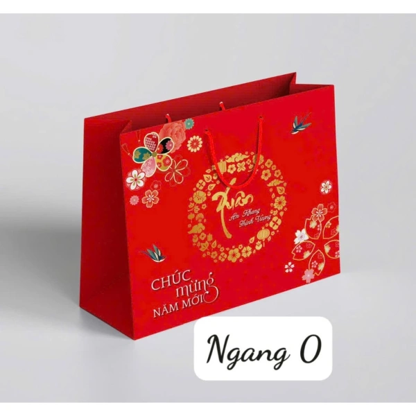 Kích thước túi giấy Tết thực tế khiến người tặng quà ngỡ ngàng hơn là màu sắc