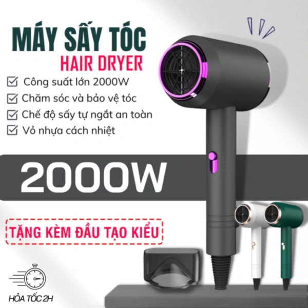 Kỳ vọng giảm hư tổn tóc khi dùng máy sấy 2000W chế độ lạnh, thực tế lại khác biệt.