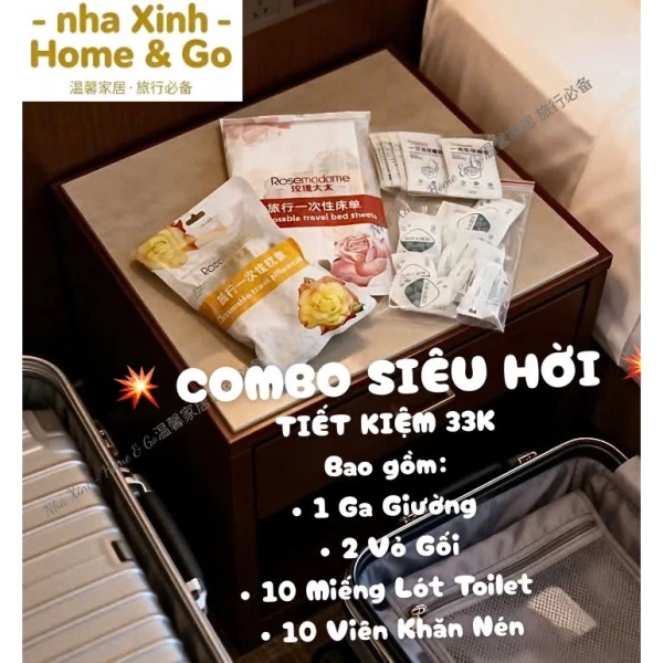 Lót toilet và khăn nén trong bộ ga giường homestay: chi tiết nhỏ quyết định cảm giác sang trọng của khách