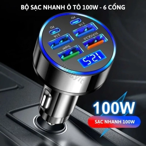 Màn hình LED trên sạc ô tô đa năng chỉ thực sự giải quyết vấn đề điện áp khi bạn thường xuyên di chuyển dài ngày