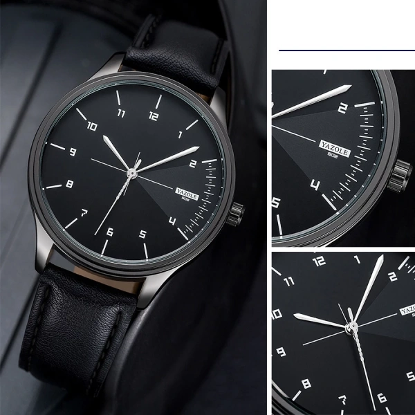 Mặt đen 42mm của đồng hồ công sở nam khiến người mặc cảm giác tự tin hơn trong các buổi họp quan trọng
