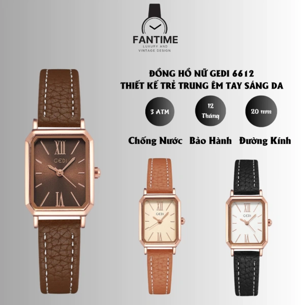 Mặt vuông sang trọng, dây da tinh tế: tại sao đồng hồ nữ tay nhỏ lại thường gây cảm giác chặt hơn mong đợi