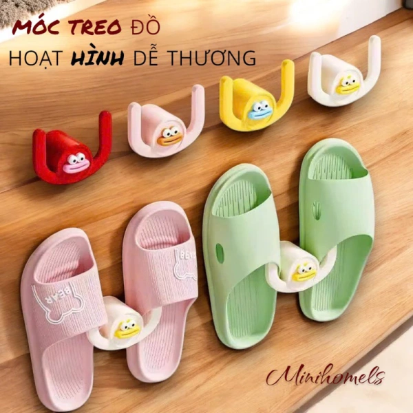 Móc treo dép mini trong nhà tắm giúp giảm nguy cơ trơn trượt mà ít người để ý