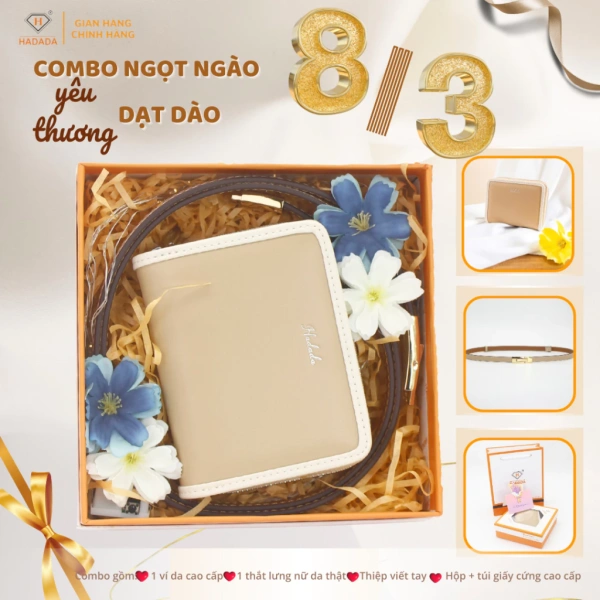 Món quà da sang trọng kèm thiệp viết tay khiến ngày 20/10 trở nên nhớ mãi