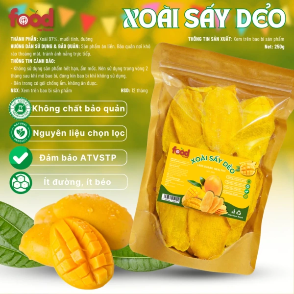 Mong có món ăn vặt ít đường, nhưng hương vị xoài sấy ít đường lại khiến cân nặng bị lãng quên