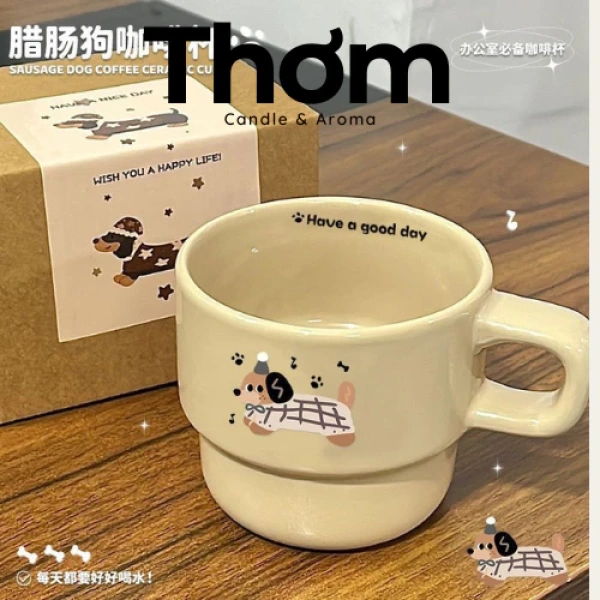 Một chiếc cốc sứ hoạt hình có thể biến buổi sáng thường nhật thành khoảnh khắc tràn ngập niềm vui