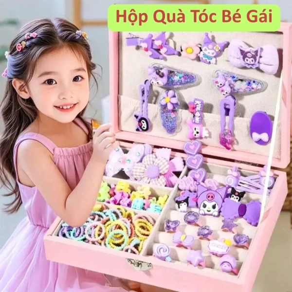 Một chiếc túi xách cùng bộ phụ kiện tóc có thể khiến buổi sáng chuẩn bị tóc cho bé trở nên lộn xộn hơn dự đoán