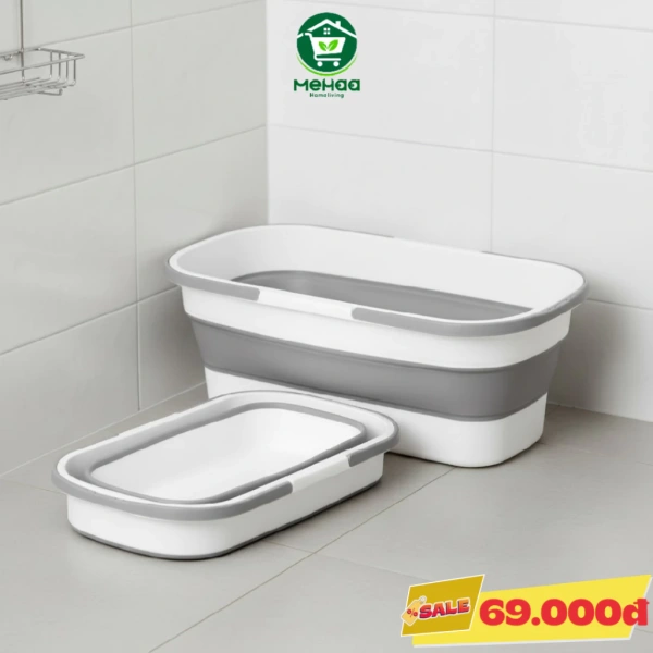 Một chiếc xô gấp gọn silicon đa năng khiến việc lau nhà và giặt đồ trở nên nhẹ nhàng hơn bao giờ hết