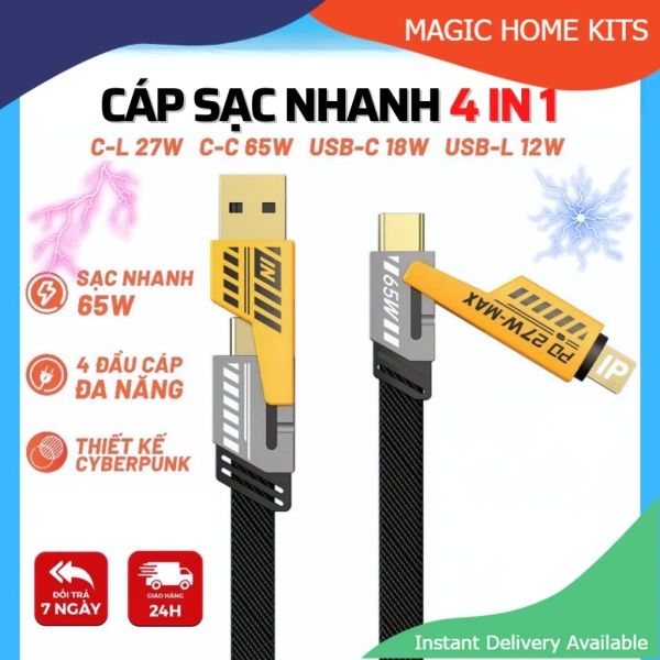 Một tuần dùng cáp sạc nhanh đa năng 4in1 để khám phá những bất ngờ ẩn sau thiết kế gọn nhẹ