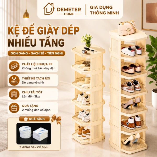Ngưỡng mộ kệ giày gấp gọn tiết kiệm không gian, nhưng giày cao gót vẫn thường xuyên trượt ra ngoài