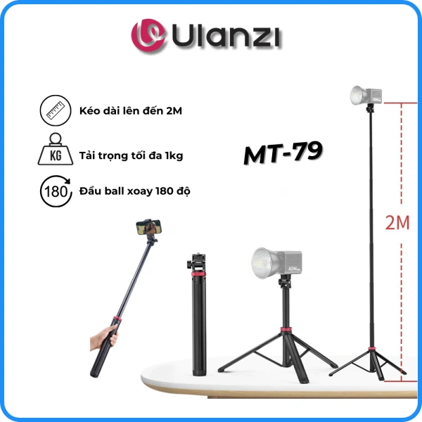 Những bất ngờ khi dùng chân tripod gấp gọn kéo cao 2 m trong các buổi livestream tại nhà.