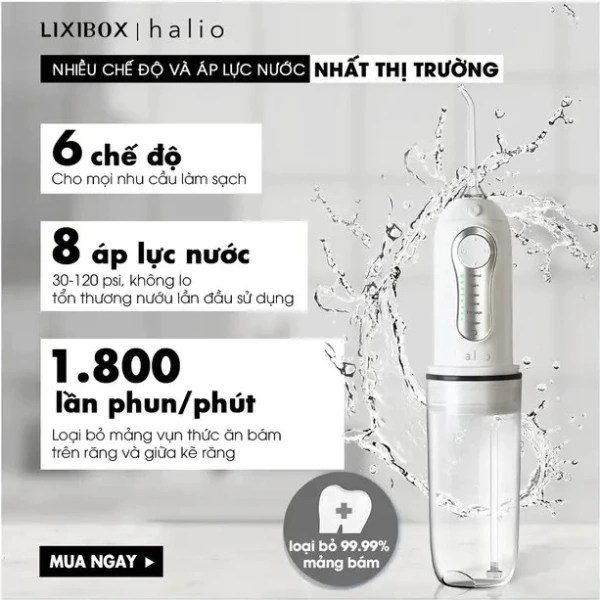 Những bất ngờ khi dùng máy tăm nước cầm tay 6 chế độ cho răng niềng