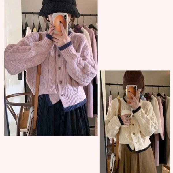 Những bất ngờ khi mặc áo cardigan len pastel ngắn trong những ngày se lạnh cuối thu Đông