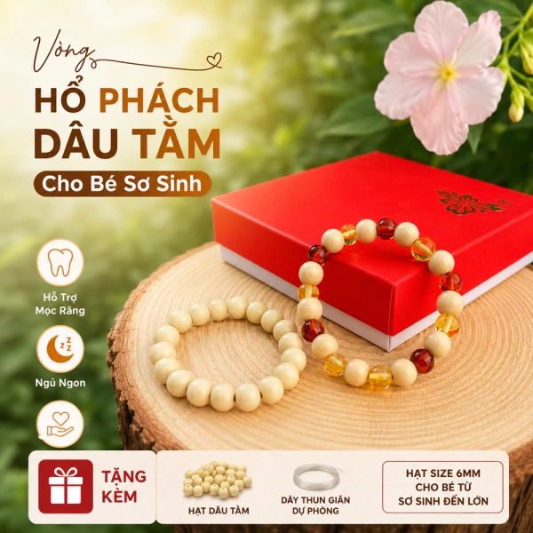Những đêm con ngủ sâu hơn khi lần đầu dùng vòng hổ phách hỗ trợ mọc răng cho bé sơ sinh