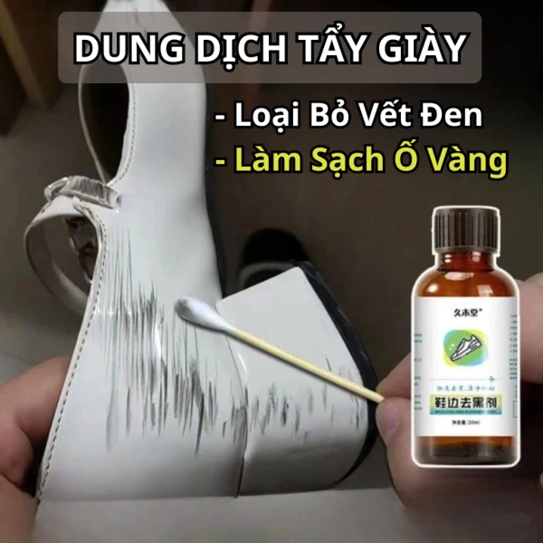 Những vết xước trên giày da không hề biến mất khi dùng dung dịch tẩy quá mạnh, mà lại làm mất độ bóng của chúng.