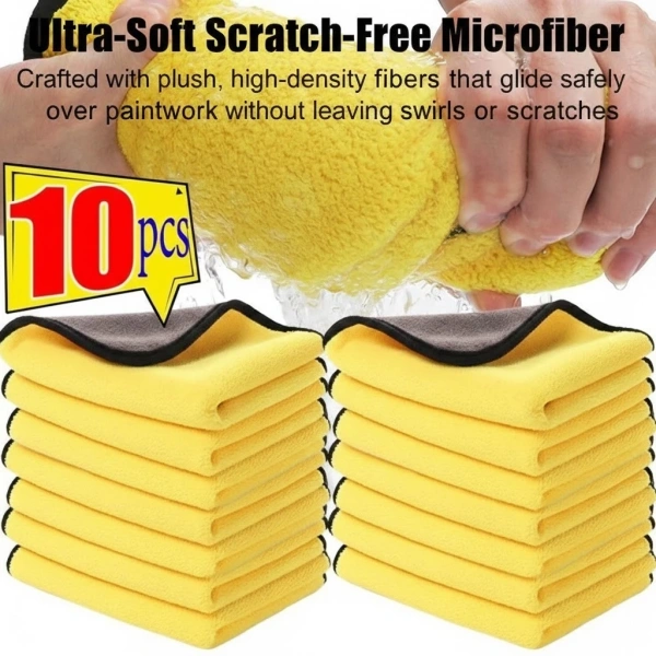 Phát hiện rằng chỉ một tấm khăn microfiber cực mềm cũng đủ ngăn ngừa trầy xước khi lau xe sạch sẽ.