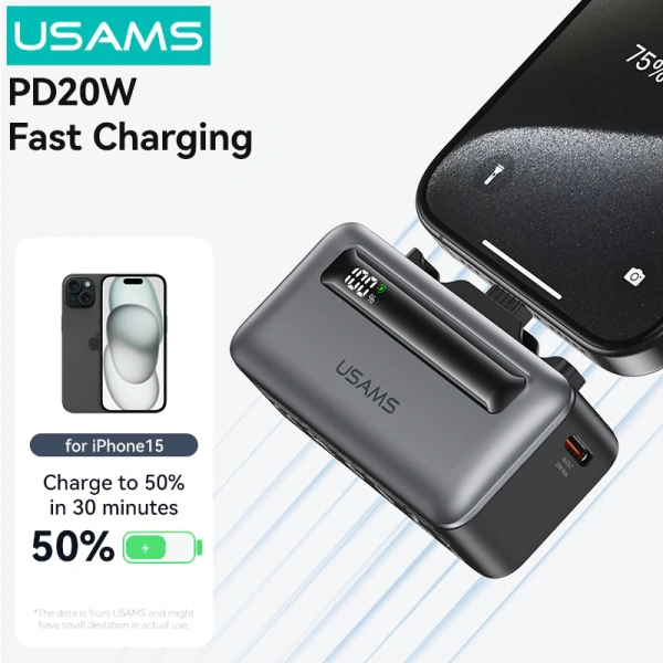 Pin sạc dự phòng mini 2in1, tốc độ sạc nhanh thực sự giảm khi đồng thời sạc Type‑C và iPhone