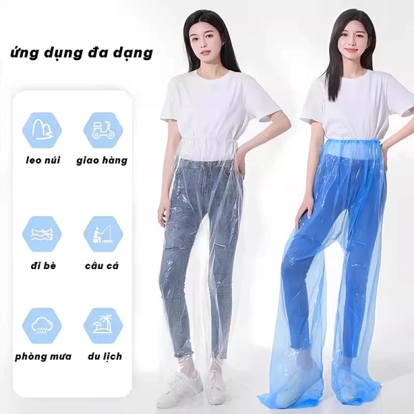 Quần mưa trong suốt gấp gọn: khi tiện lợi lại khiến việc giữ ấm trên xe máy trở nên khó khăn hơn