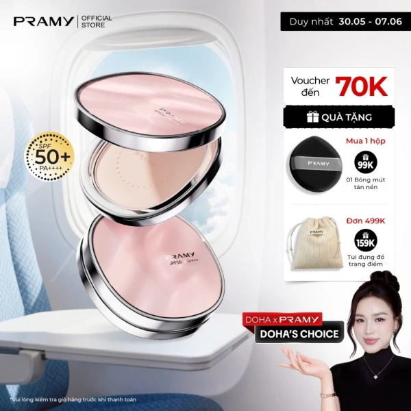 Rủi ro khi dùng phấn chống nắng kiềm dầu SPF50 mà không kiểm tra độ bám trước khi trang điểm lại.