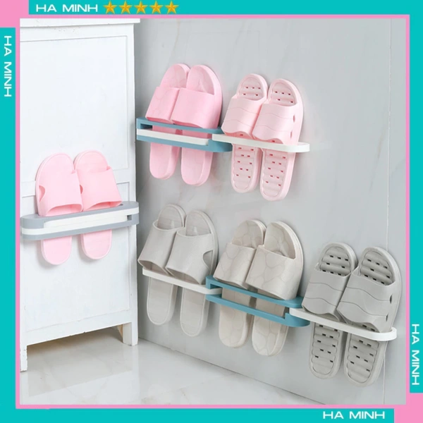 Sau khi lắp kệ để giày gấp gọn dán tường, không gian phòng dường như mở rộng bất ngờ.