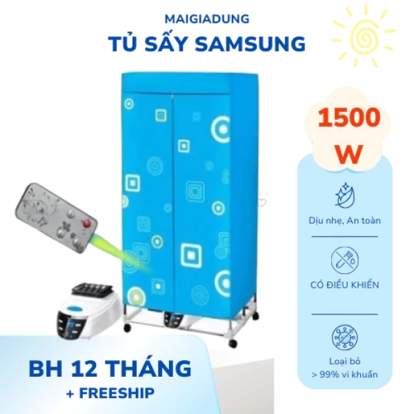 Sấy quần áo bằng tủ 1300W có điều khiển từ xa có thực sự rút ngắn thời gian giặt không?