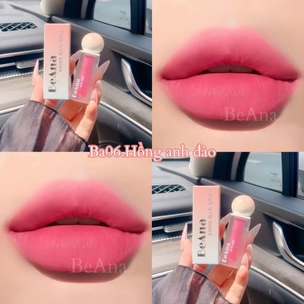 Son hồng nhẹ giúp môi cuốn hút nhưng bất ngờ khi màu son bám thực phẩm trong bữa ăn