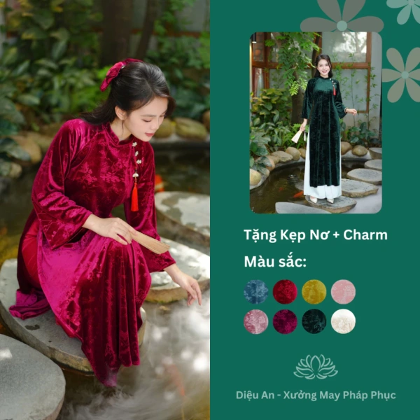 Sự bất ngờ khi áo dài nhung suông vừa sang trọng vừa gây khó khăn khi phải di chuyển nhanh
