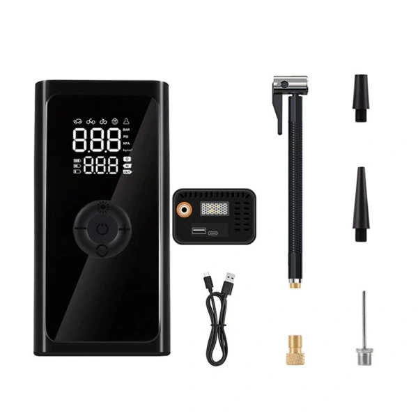 Sự bất ngờ khi bơm hơi mini không dây vừa là đèn pin, vừa sạc USB trong những chuyến đi xa