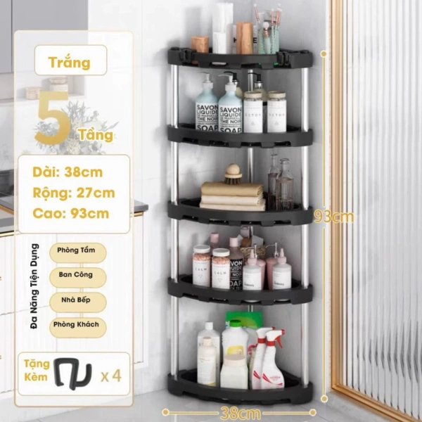 Sự bất ngờ khi kệ góc đa tầng có bánh xe khiến việc dọn dẹp bếp trở nên khó khăn hơn