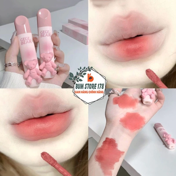 Sự bất ngờ khi son kem màu hồng dạng gấu bám màu suốt cả ngày khiến ai cũng ngạc nhiên
