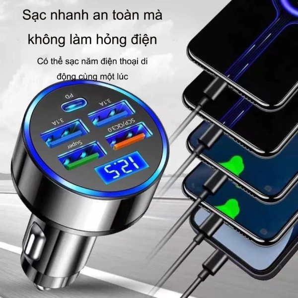 Sự bất ngờ về nhiệt độ khi dùng bộ sạc đa cổng USB‑Type‑C PD trên ô tô trong những chuyến đi dài