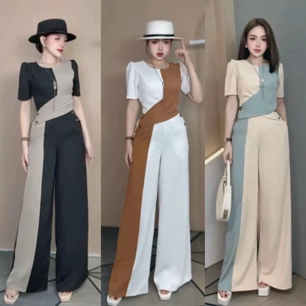 Sự chênh lệch giữa mong muốn thoải mái của áo tay ngắn kèm quần suông khi chuyển từ dạo phố sang buổi tiệc sang trọng.