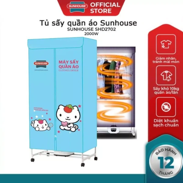 Sự thật về máy sấy quần áo 1000W: công suất lớn không nhất thiết giảm thời gian sấy cho mọi loại vải