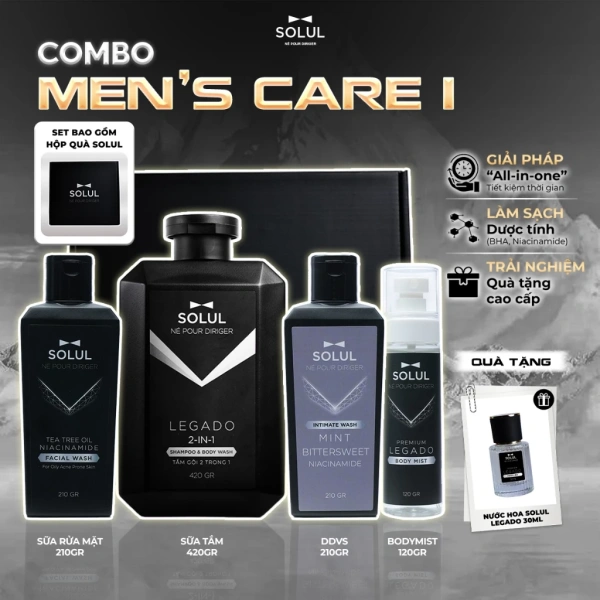Sự thay đổi trong cảm giác sạch sẽ khi sữa tắm 2in1, sữa rửa mặt và body mist đồng hành cùng da nam giới