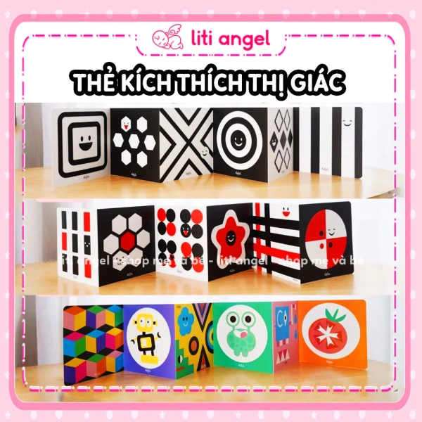 Sự tò mò của bé 6‑12 tháng bùng lên khi khám phá bộ thẻ gấp kích thích thị giác