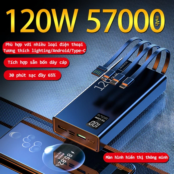 Sức mạnh 120W trong túi: pin 57 000 mAh gây bất ngờ về trọng lượng khi di chuyển