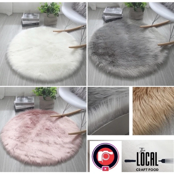 Thảm lông nhân tạo trong góc nhà: Khi độ mềm mại làm giảm phản sáng, ảnh décor lại mất nét