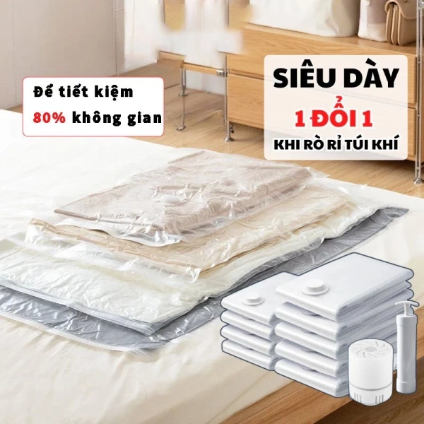 Thực tế khi dùng túi hút chân không kèm máy bơm điện: bảo quản chăn gối dày dặn không dễ như kỳ vọng