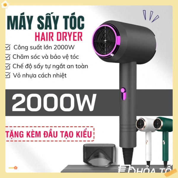 Thực tế sau khi dùng máy sấy tóc 2 chiều công suất lớn ba chế độ: thời gian sấy ngắn hơn, tóc ít hư tổn hơn