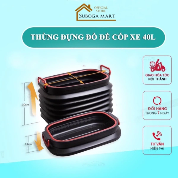 Thùng đựng đồ ô tô gấp gọn: khi tính năng gập gọn gặp giới hạn trọng lượng thực tế