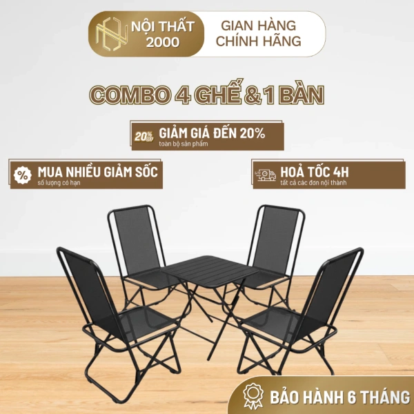 Tiện lợi bề ngoài, nhưng bộ ghế café gập gọn thường gây khó khăn khi sắp xếp trong không gian hẹp