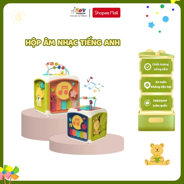 Tiếng đàn và trống trong đồ chơi âm nhạc 6 mặt khiến bé 6 tháng vừa tò mò vừa khó chịu – điều cha mẹ thường bỏ lỡ