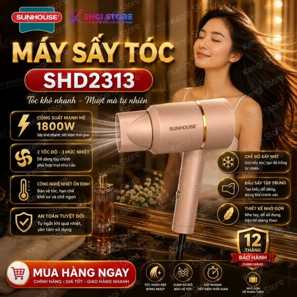 Tốc độ gió vừa phải của máy sấy tóc thường khiến việc tạo kiểu sáng sớm kéo dài hơn dự định