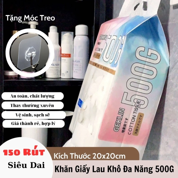 Trong cắm trại dài ngày, nhiều người mới nhận ra giới hạn thấm nước của túi khăn rút lau đa năng 500g 150 tờ.