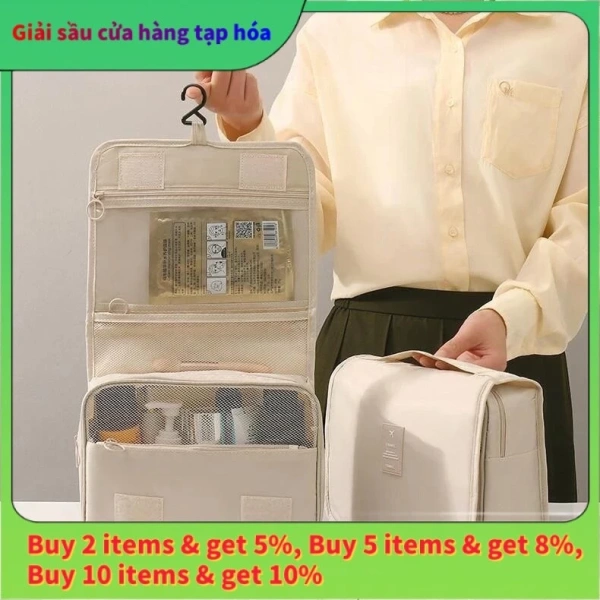 Túi vệ sinh du lịch giúp duy trì đồ khô ướt riêng biệt, giảm rủi ro lởn le trên hành lý công tác